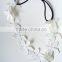 Wedding Bride Bridal Romantic White Lace Flower Cream Pearl Headband Hair Band Hair Accessories