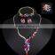 Coloured Crystal Horse Eye Pendant Turkish Jewelry Set