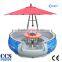 Electric fiberglass BBQ donut boat restaurant boat