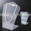 New style jewery display stand necklace display design factory white acrylic jewery racks