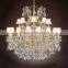 Classic living room 24 crystal lights and chrome chandelier