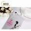 for iphone 5 5s relief pattern Transparent with diamonds mobile phone case