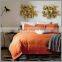 100%cotton orange dyed jacquard bedding sets and comforter cover/classic motif duvet cover and pillow covers /Hotel duvet cover