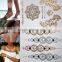 fashion flower temporary henna gold and silver tattoos metallic bracelet stickers Flash tattoo body art