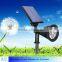 Ground Wall Mount Solar Outdoor Powered Garden Spotlight for Walkways or Landcaping