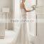 2016 New Design Custom Made lace 3 4 sleeve wedding dress