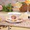 elegant flower decal with gold-rim round shape porcelain cup & saucer 200ml bone china cup with saucer
