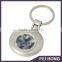 Factory Direct Sale metal round key fob with soft enamel/cut out