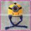 despicable me yellow cartoon characters custom crocheted beanies minion baby knitted hats patterns