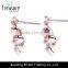 Fashion jewelry hot selling wholesale rhinestone spiral long drop earring