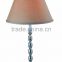 2105 new design modern desk lamp with fabric shade and drops of crystal decoration desk lamp