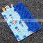 10 Designs Soft Warm Minky Cotton Royal Blue Teething Pad with Ribbon