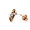 hand set crystals on 18K gold plated enamel multi coloured crystals earring