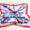 Peony flower silk scarf