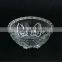 fancy round clear cheap antique glass fruit bowl with glass lid