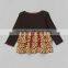 Leopard Pattern Plus Size Fat Girl Boutique Dress Latest Winter Clothes Baby Fall Clothing for Girl Ruffle Dress