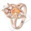 Fashion Jewelry Women Delicate Inlay Nice Zircon Party Ring for Birthday Gift