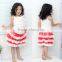 2016 hot sale baby lace frocks designs one pieces baby girls summer boutique white and red lace dress