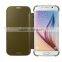 2016 hot selling window view electroplating mirror pc pu flip case cover for samsung galaxy s7/s7 edge