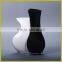 decorative black and white glass vase for wedding vase