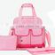 2016 New arrival cheap custom hot selling popular polyester mami bag Diaper bag for lady