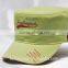 custom embroidered cotton military hat flat top hat with sandwich visor