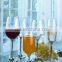 clear lead free normal glass champagne drinking glass set with metal stand