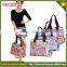 Stylish Designs Printing Flower carry baby diaper bag for mom