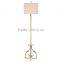 2017 hotel decorative unusual solid brass floor lamp with linen shade good for inn decor high end standing reading lamp