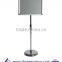 T shaped height adjustable customized logo metal POP tabletop poster display stand