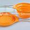 FDA&LFGB Approved Food Grade Silicone Collapsible Strainer with Stainless Steel Handle