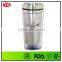 16oz thermal translucent stainless steel travel tumbler with press lid