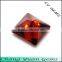 4x4mm Square Shape garnet color zirconia stone