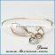 New Summer Fashion Rhinestone Glass Beads Charm Bracelet Copper Brass Bangle