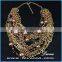 Dubai gold jewelry charms fashion women exaggerate pearl collar chain costume necklace