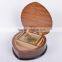 Exclusive Heart Shaped Floral Inlay Wooden Music Jewelry Box