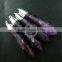 55x12mm Faceted Pillar Amethyst Stick Stone Pendant Charm Silver Bail DIY Jewelry Findings Supplies 1800136