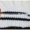 BSSAFETY Nylon knitted black and white stripes wrist household safety gloves, ganden work gloves