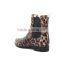 New design leopard printing PVC ladies fashion rain boots