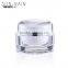 Empty makeup packaging clear round acrylic classic style crystal cosmetic jar