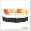 Audu Garden Furniture Sets Wicker Round Sun Bed,Round Daybed