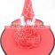 Halloween party red witch hat with flower and feather