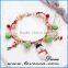 Christmas snowman gift jewelry bead charm bracelets with Christmas elements