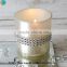 discount votive candle holders Large Frosted Glass Fern Candle Holders with silver metal lids