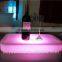 PE plastic roud shape illuminated wedding party led serving tray