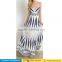 Boho tropical printed spaghetti straps v neck sexy beach holiday woman chiffon summer long maxi dresses 2017