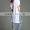 100% Rayon White High Slit Overseas t Shirts Wholesale
