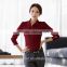 latest made to measure long slim fit cotton shirt for elegant business lady