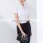Short sleeved women's shirts, 2017 spring summer fashion, OL pure color square collar, self-cultivation leisure shirt, custom