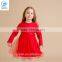 Children Party Dress With 100% Cotton Lining Kids Party Wear Dresses For Girls Color Red